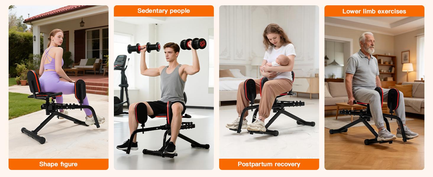 HXD-ERGO Hip Adduction Abduction Machine for Home Gym Workout Equipment -Inner and Outer Glute Adjustable Resistance Trainersuitable for Men and Women