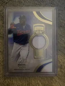 Topps 2025 Tier 1 Miguel Sano Numbered 366/399 Collector's Relic Trading Card Limited Edition