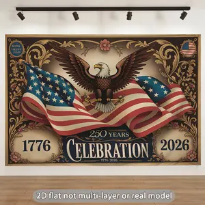 American 250th Anniversary Backdrop Patriotic Eagle Flag Photography Background, USA Celebration Tapestry Wall Hanging, Premium Polyester Party Banner For Family Gathering, Birthday Event, Thanksgiving Celebration Supplies