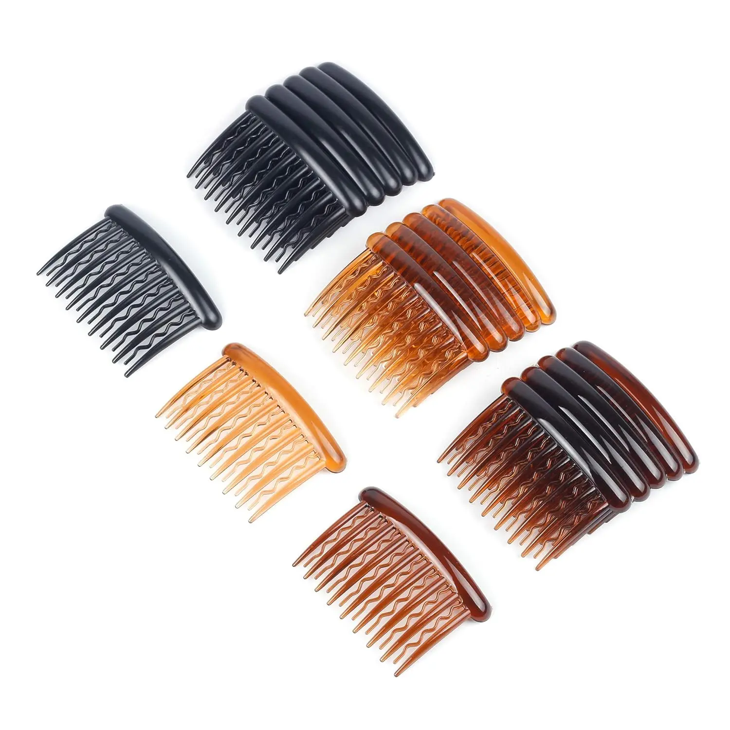 18pcs Small Plastic Teeth Hair Combs, 3 Color Side Comb Set for Normal Hair - Durable ABS Material, Essential Grooming Accessories for Styling clip