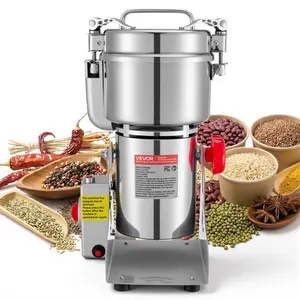 【Summervibes】VEVOR 750g Electric Grain Mill Grinder, 2000W 28000RPM High Speed Spice Corn Dry Grinding Machine, Stainless Steel Pulverizer Powder Machine for Dried Grains Coffee Beans Spices Nuts (270° Swing Type)