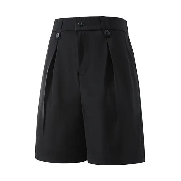Men’s summer lightweight suit shorts — business formal for meetings, casual loose fit, versatile men’s dress shorts