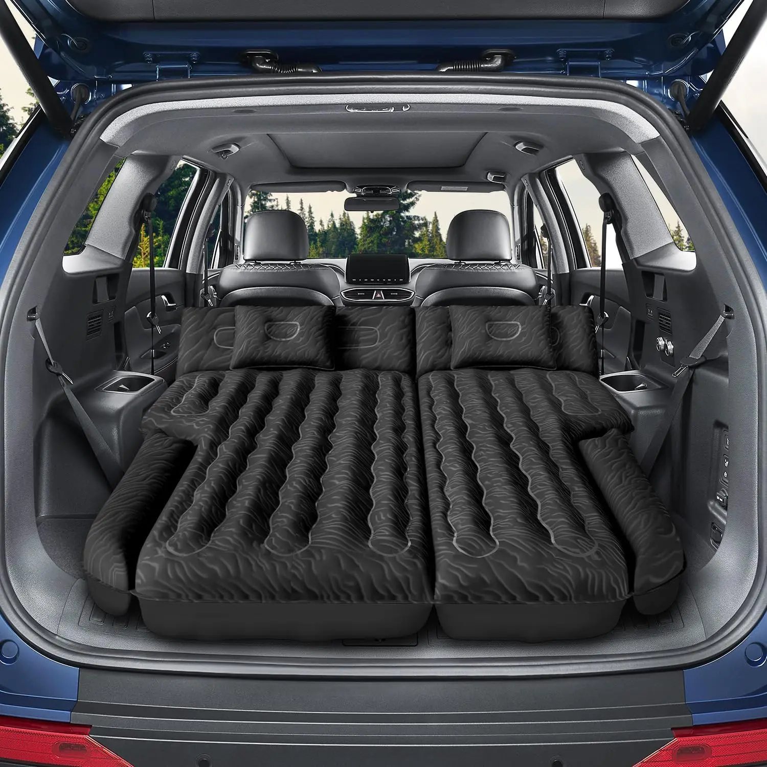 Car Trunk Inflatable Mattress for Mid-Size & Full-Size SUVs, Leakproof Portable Sleeping Bed with Electric Pump, Quick-Inflation Camping Essential Gear for Road Trips & Outdoor Travel