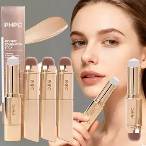 PHPC Thermochromic Double-Ended Concealer Foundation Stick Covers Blemishes Brightens Skin Natural Look Long-Lasting Makeup Effect