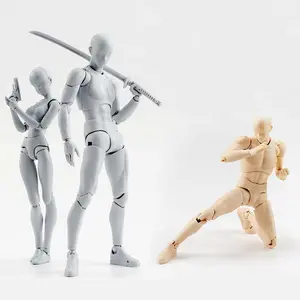 High Quality BODY KUN / BODY CHAN BJD Grey Color Ver. Black PVC Action Figure Collectible Model Toy
