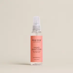 Grapefruit Hand Sanitizer Spray 2oz - Organic, Gentle, Moisturizing, Sugar-Free, Scented for a Smooth Hand Hygiene Experience