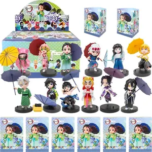 New Anime Figure Demon Slayer Figures Kimetsu No Yaiba Doll Plum Rain Series Blind Box Figurine Warrior Action Figure Model Toys