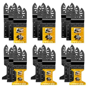 18pcs Multitool Blades, Professional Universal Titanium Oscillating Tool Blade, Compatible with Major Brands, for Metal Wood Plastic
