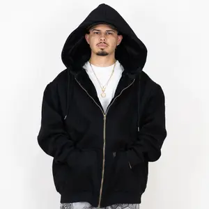 Men's Heavyweight Cozy Zip Up Hoodie 2026 Breathable Soft Warm Cotton Trendy Casual Loose Fit Streetwear Hip Hop Jogging Home Outdoor