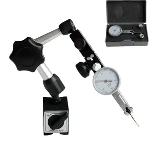 Professional Dial Test Indicator with Magnetic Base Stand, 0-0.03"x0.0005" Precision Test Indicator, Including 2 Metal Dovetail Clamps 3/8'' & 5/32'' and Storage Case