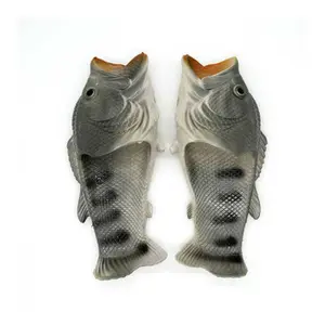 Funny Slippers Man Footwear Family Shoes Parent-child Sandals Plus Size 24-47 Summer Beach Shoes Boys Unisex Fish Slippers