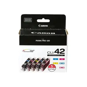 Canon CNM6385B010 Pixma Pro 100 Printer Ink Refill, 5-Color CMYK Ink Value Pack