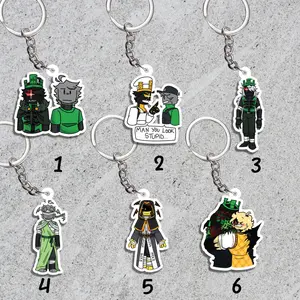 Forsaken keychain  Video Game Gift, Roblox Acrylic keychain,  1xdoe, taph,  Gamer Gift v1