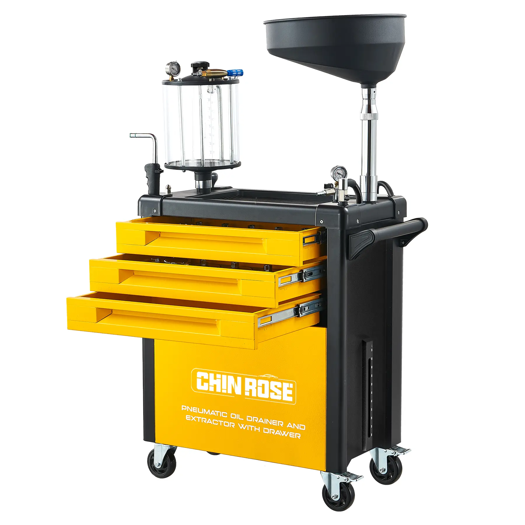 Upgraded Design Waste Oil Drain Tank, Pneumatic Oil Drainer, Oil Lift Drain and Extractor,Air Operated Drainer for Oil Change (with 61pcs Tools)
