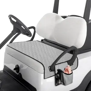 Golf Cart Seat Covers, Universal Golf Towel Seat Cover with 4 Side Pockets & Non-Slip Bottom Golf Cart Seat Towel Blanket Fits for EZGO, Club Car, Yamaha Seats Golf Carts 50''(L) x 22''(H)