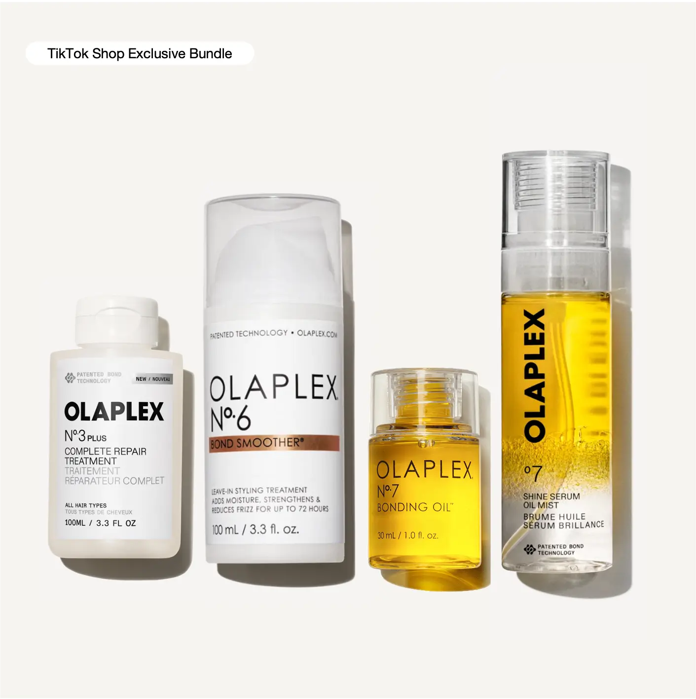 Summer Sale LIVEtok Exclusive - OLAPLEX Heroes Set - Selection of Full Size Favorites + the NEW 7 Shine Serum Oil Mist