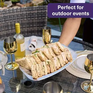 Disposable Aluminum Foil Tray Set of 30, Thick Oval Serving Dishes, Ideal for Banquets, Weddings, Barbecues, Parties, Practical Food Storage Containers