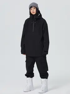 YEEFINE Women's Ski Jacket and Pants Set Snowsuit Baggy Snowboard Jacket Snow Pants Coat Waterproof Windproof Hooded