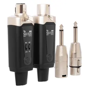 STRICH UHF Wireless Microphone System XLR Adapter, 16 Channels, Audio Transmitter & Receiver, 48V Phantom Power for Condenser Mic, M2 Smartphone Metal