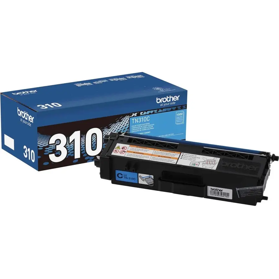 Brother Genuine TN310C Cyan Laser Toner Cartridge, Single Pack, 1500-Page Yield