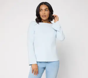 Me by Jennie Garth Envelope Neck Long Sleeve Knit Top