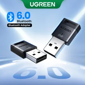 UGREEN USB Bluetooth Adapter for PC - Bluetooth 6.0 Dongle Receiver, Plug and Play, Supports Windows 11/10/8.1/7 for Desktop, Laptop, Keyboard, Mouse, etc,2Pcs