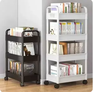 Kitchen Organizers And Storage Rack Household Cart With Wheels Multifunctional Home Accessories Mobile Rack Trolley Bookshelf