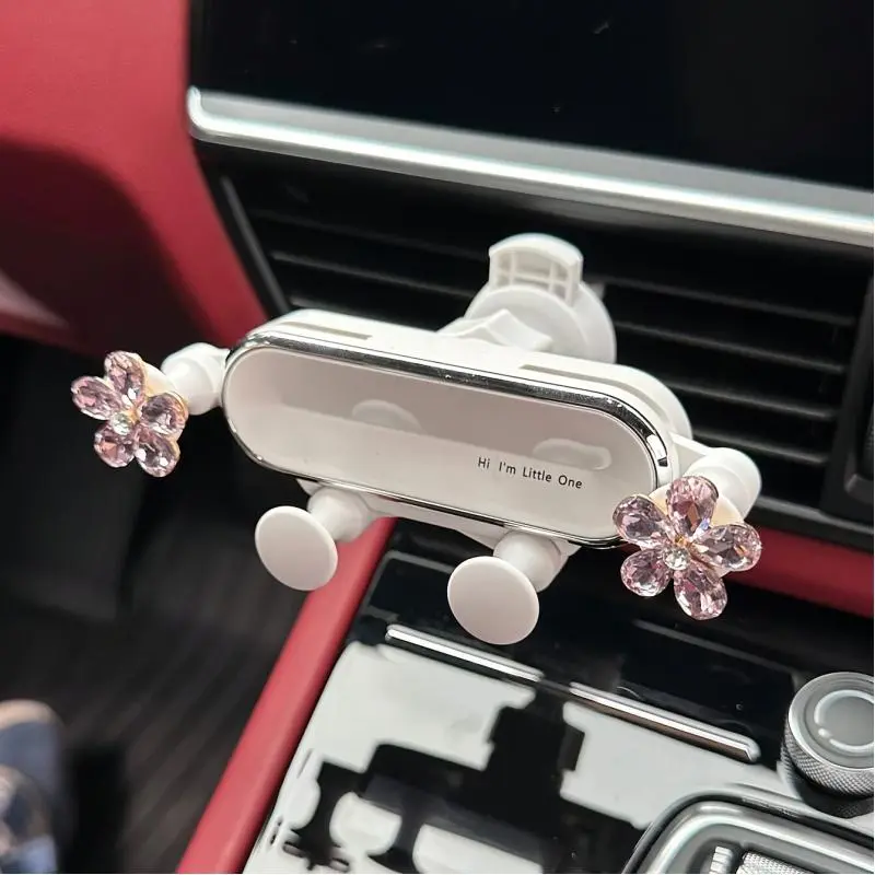 Cute Flower Design Car Air Vent Phone Holder, Universal Car Phone Mount and Interior Accessory for Navigation