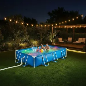 Light-Up Above Ground Swimming Pool – 7ft x 48in x 24in
