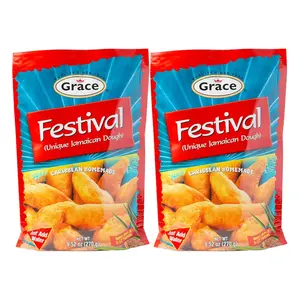Grace Jamaican Festival Dough Mix 9.52 oz (2 Pack) | Authentic Caribbean Fried Dumpling Mix