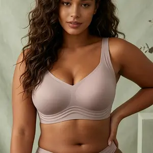 OEAK Jelly Bras Women Seamless Lift Bra Wireless Push Up No Underwire Full Coverage Plus Bras Comfort Supportive Sports T-Shirt Braminimizer bra women coverage push,summervibes Fit Everyday Comfort summerwins,summerwins
