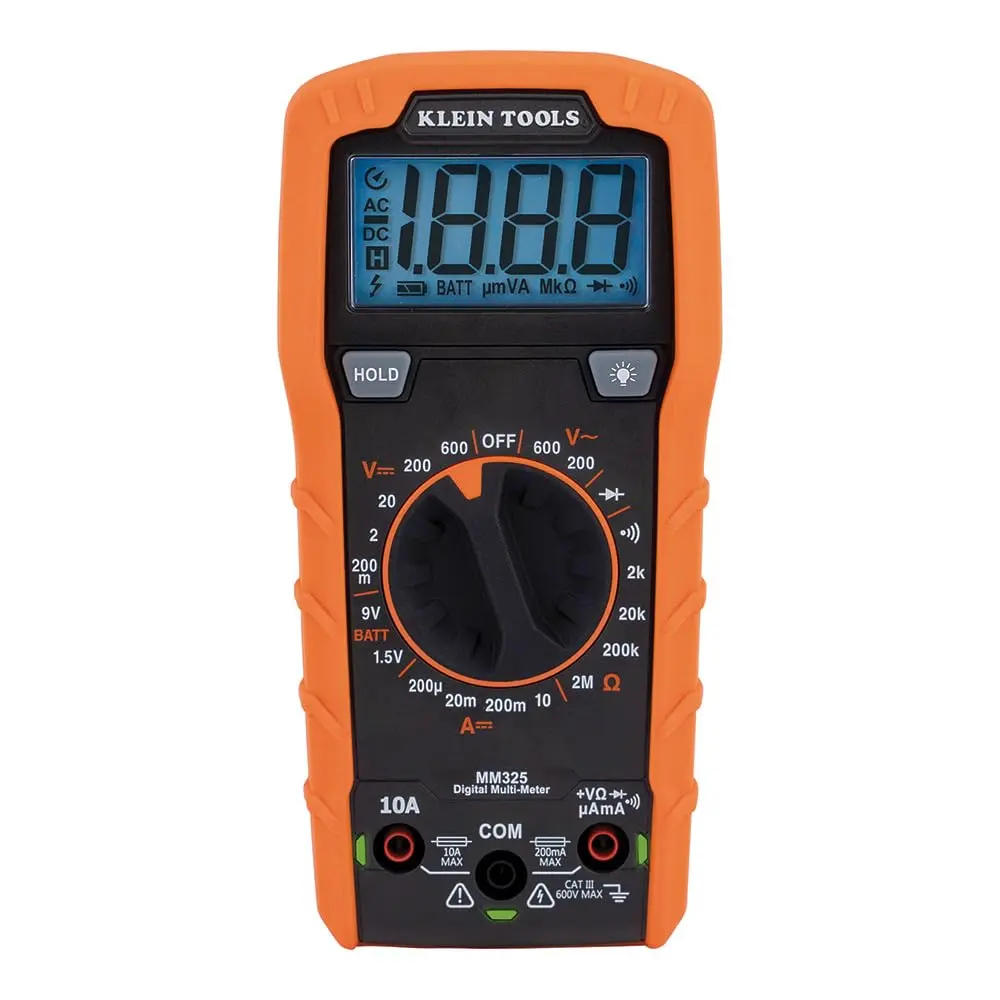 Klein Tools MM325 Digital Multimeter - Manual-Ranging, Auto-Ranging, 600V Rating
