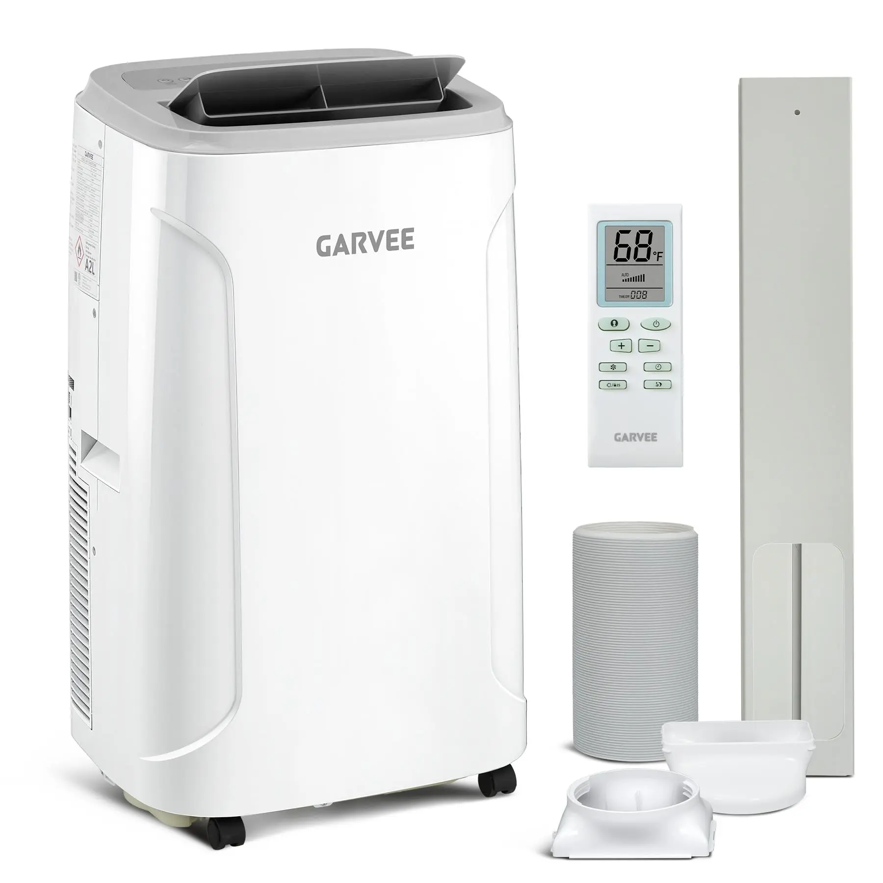14,000 BTU Quiet Portable Air Conditioner for Apartment, Office, Bedroom,Kitchen,Garages,Dorms,360° Wheels & Window Kit for Bedroom，Dehumidifier, Fan with Remote Control & LED Touch Panel, 3-in-1 AC Unit, Cools Up to 750 Sq Ft