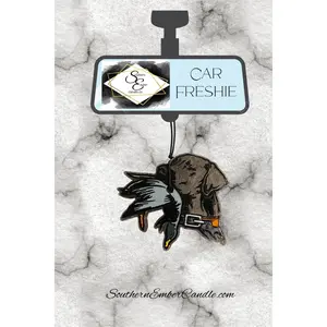 Duck Hunting Dog Aromatic Car Freshie