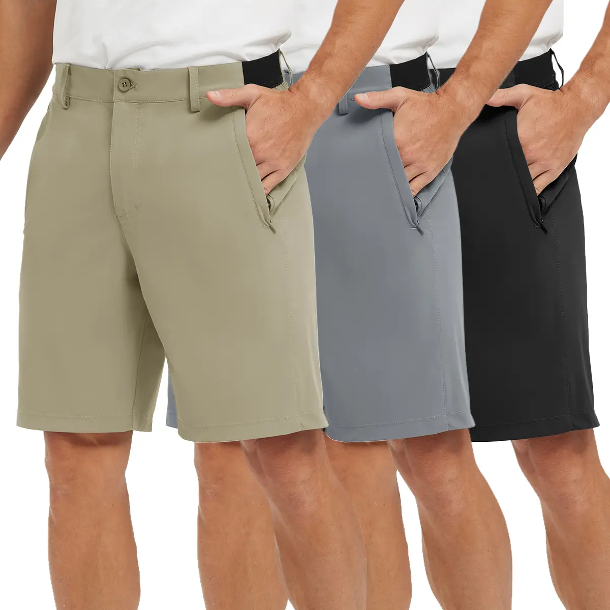 【Creator's Pick】GOPUNE Men's Fashion 【Plus Size,32-52】 9'' Golf Work Shorts Stretch Waistband Quick-Dry Fit Hiking Casual Business Dress Athletic Mens  Lightweight Pants 3 Pockets #LGBT #swimweek #outdoorfun #fathersdaygift