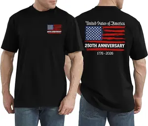 Men's 250 Anniversary USA Shirt American Flag T Shirt 250 Years America Anniversary Shirt Patriotic Shirts Tops