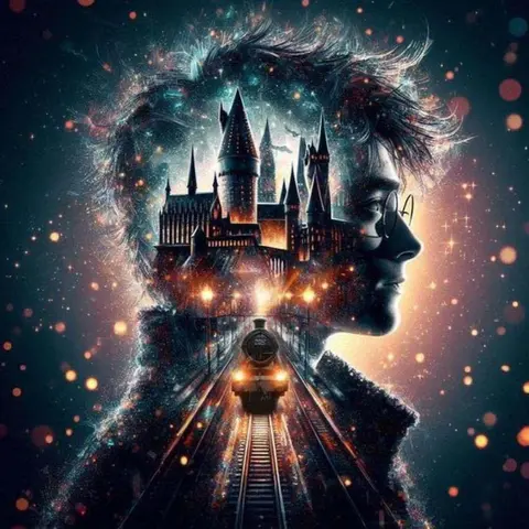 5D DIY Full Drill Round Diamond Painting - Diamond Art Painting Kit Boys, Castle, Train Mosaic, Canvas - DIY Decorative Painting, Home Wall Decor, Craft, Diy Diamond Arts, Perfect for Halloween and Christmas, Birthday and Anniversary Gifts