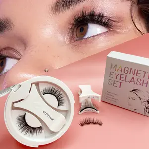 Magnetic False Eyelashes Kit with  Strong Magnet, Natural & Thick Look for Daily Wear, Reusable Makeup  Cosmetic