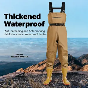 Waterproof Pants Half Body Full Body, Water Pants, Water Shoes Integrated，Water Shoes One-piece Wading Fishing Thickened Fork Pants Water Pants