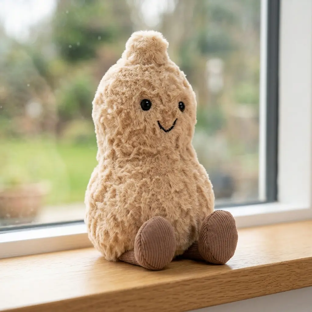 JELLYCAT Amuseables Peanut Plush Stuffed Animal Soft Peanut Plush Toy Cute Gift for Kids & Collectors