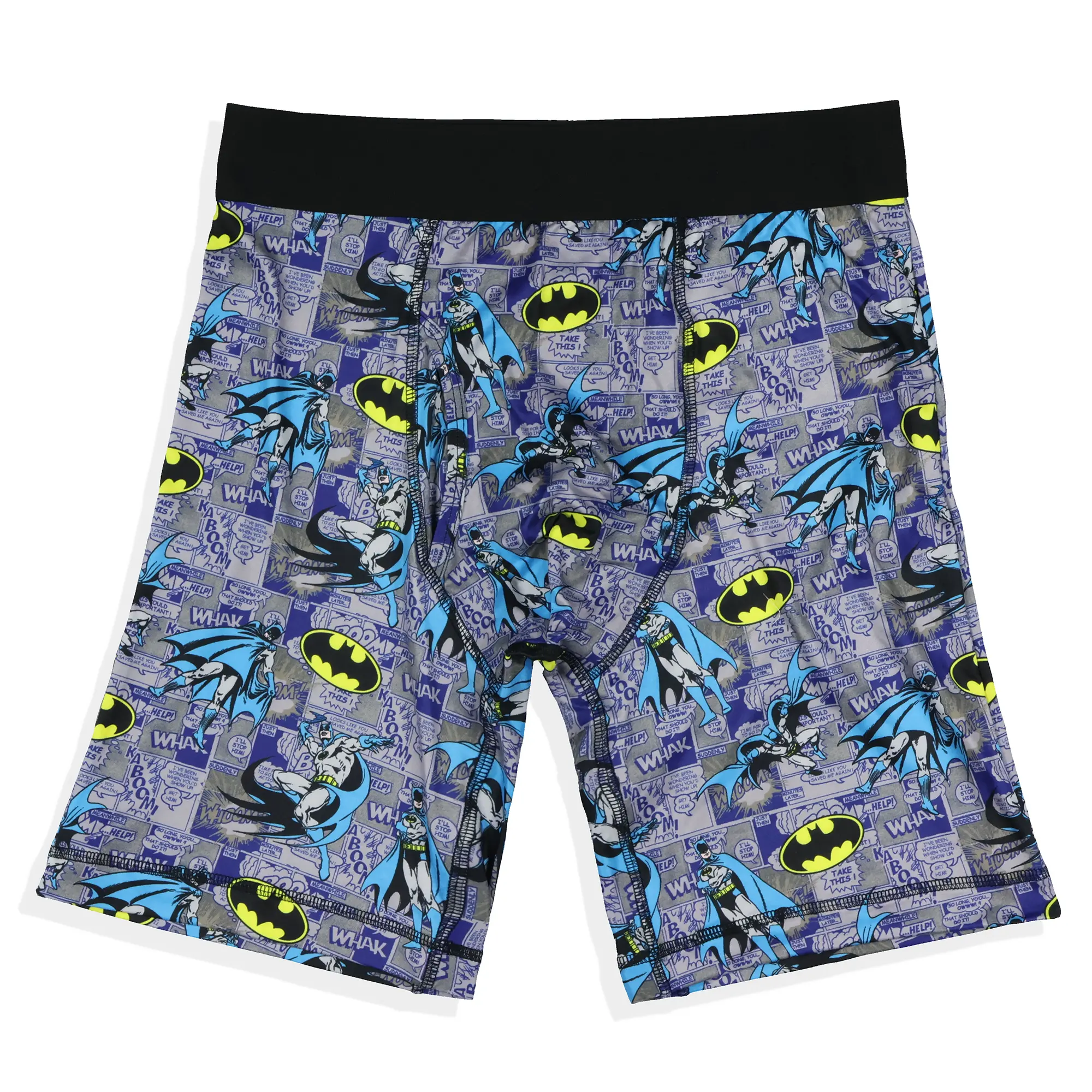 DC Comics Batman Boxer Briefs Men's Bat Symbol Comic Book Design Adult Snug Fit Underwear