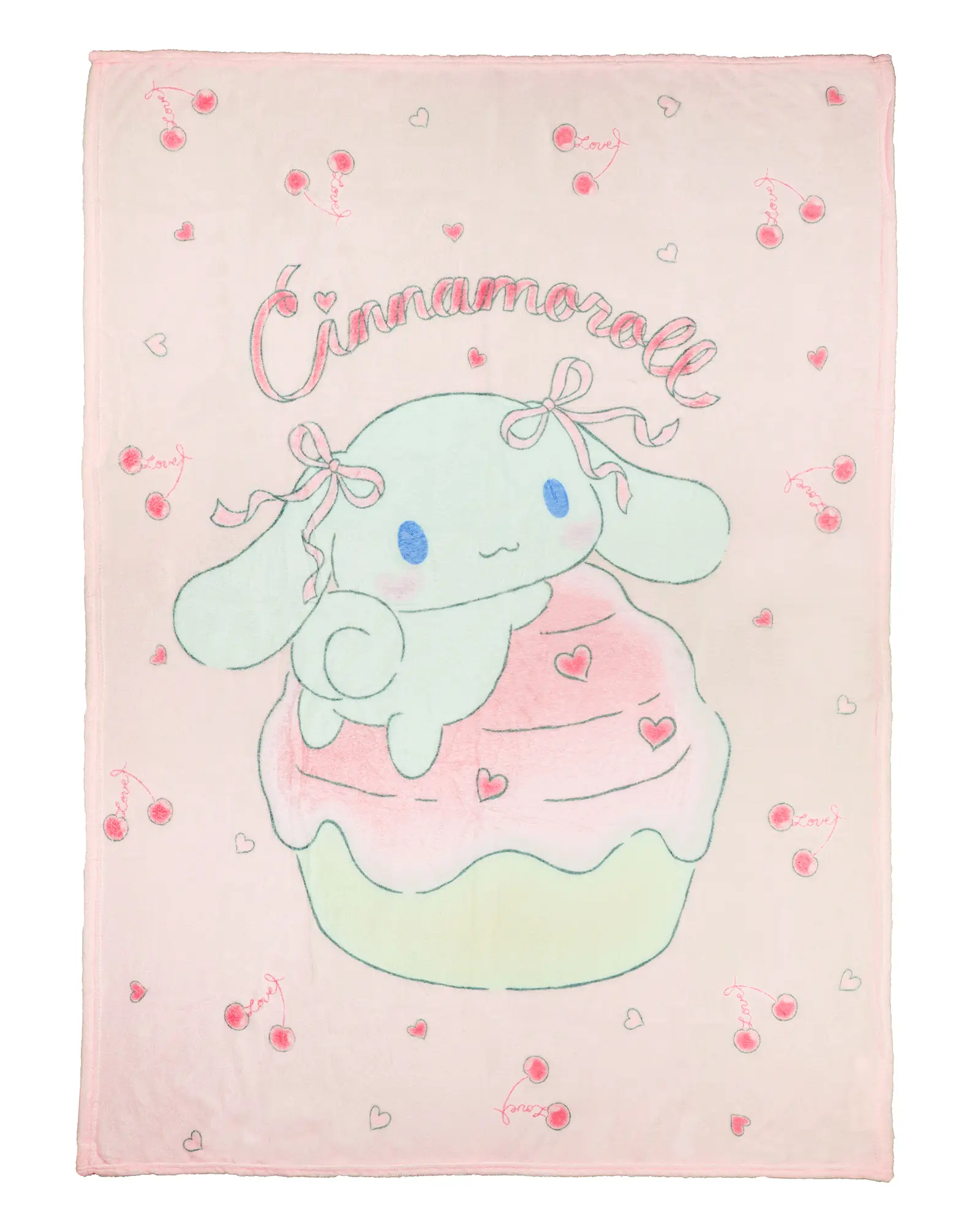 Sanrio Hello Kitty & Friends Cozy Warm Decorative Throw Blanket - Cinnamoroll, Cherry Cupcake, Hearts Design, 100% Polyester, 46"X60", Home Decor Blankets for Dorm Room, Cozy Warm Blanket, Decorative Blanket