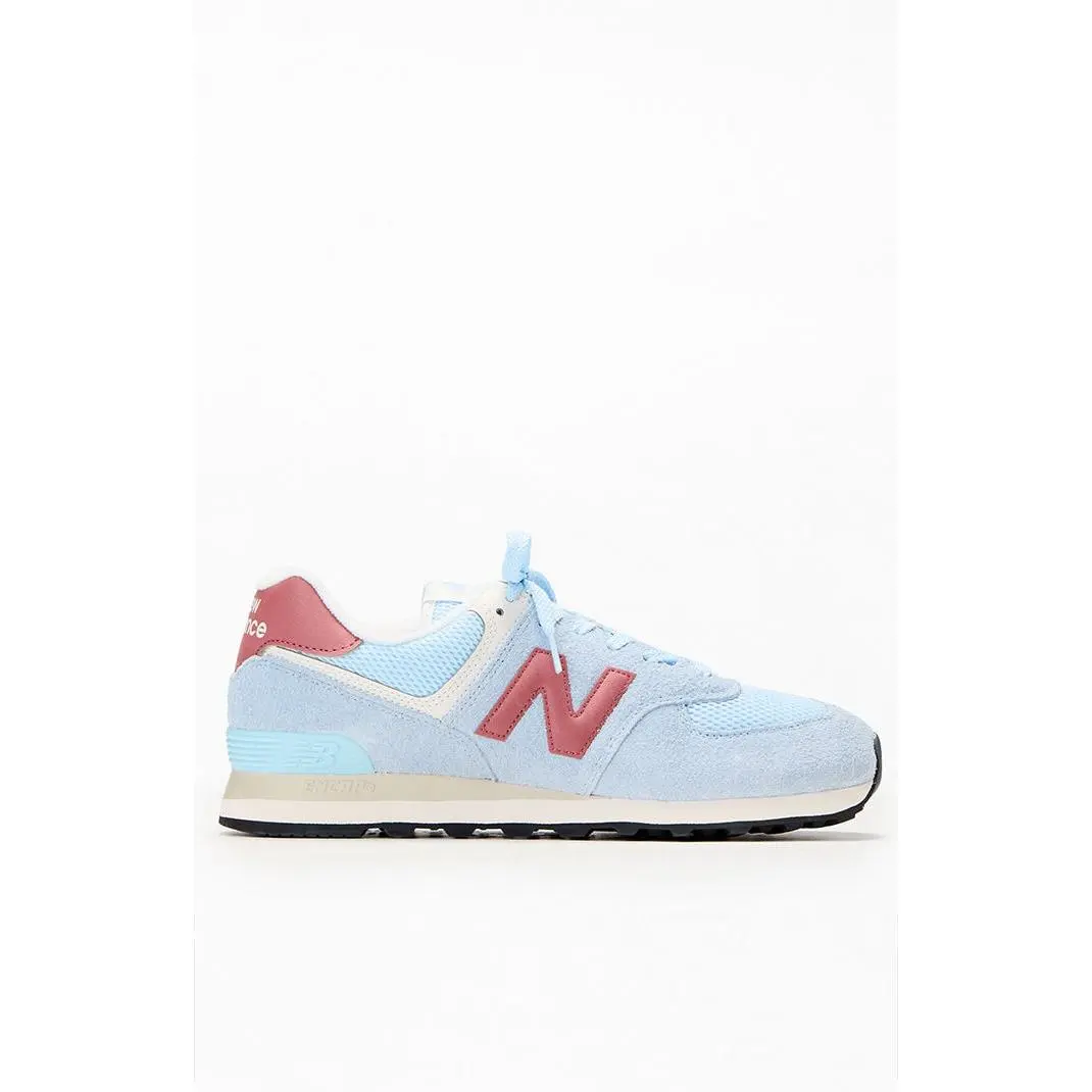 New Balance Men's Burgundy 574 Shoes - Multicolor