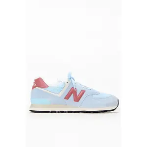 New Balance Men's Burgundy 574 Shoes - Multicolor