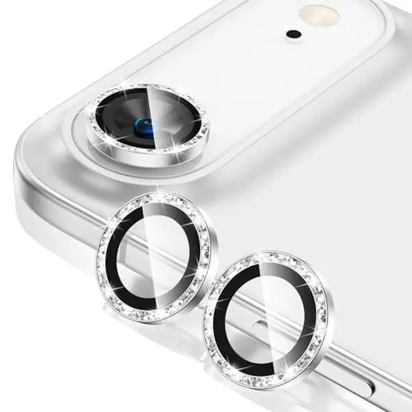 Diamond-Embedded Crystal Lens Protector foriPhone17/16 Pro Max, 16E/14/15/13, 16 Plus -Scratch-Resistant, Wear-Resistant, Stylish Camera LensProtector.Compatible with iPhone 17,16 Pro Max (DoesNot AffectNight Photography).