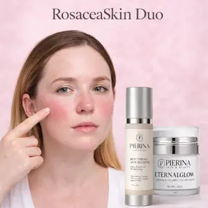 RosaceaSkin DUO by Pierina - Best Friend Skin Booster & EternalGlow Cream for Sensitive Skin with 3% Niacinamide & Green Tea Antioxidants