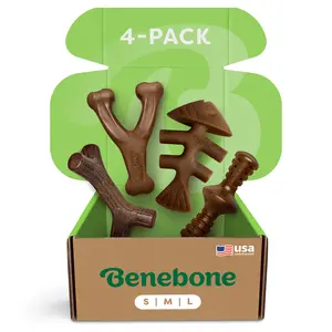 Classic Chew Collection | 4-Pack of Durable Dog Chew Toys | Real Flavor & Long-Lasting Play