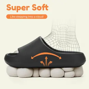 Kids Cloud-Shape Pillow Slides, Soft Cushioned Slippers, Lightweight Slippers, Non-Slip EVA Thick Sole, Quick-Dry Summer Shoes, Beach Stuff, Kids Girl Stuff for Summer Pool & Outdoor Use