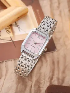 Elegant Quartz Women'S Watch With Golden-Tone Bracelet - Square Metallic Dial |   Multi-Color Options |   Mother's Day/Gift For Her