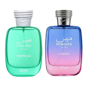 Rasasi Viral Hawas Duo Bundle for Unisex (3.4 Ounce, Rasasi Hawas London + 3.4 Ounce, Rasasi Hawas Tropical)
